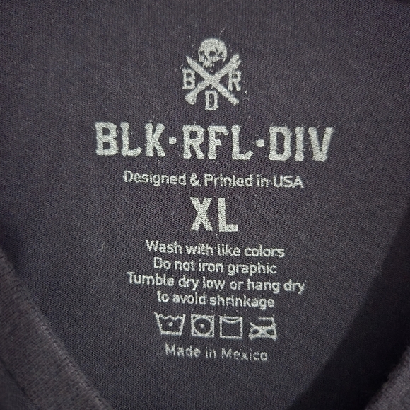 BLK-RFL-DIV T-Shirt Womens Size XL Black Pink Short Sleeve Cotton - Picture 6 of 9